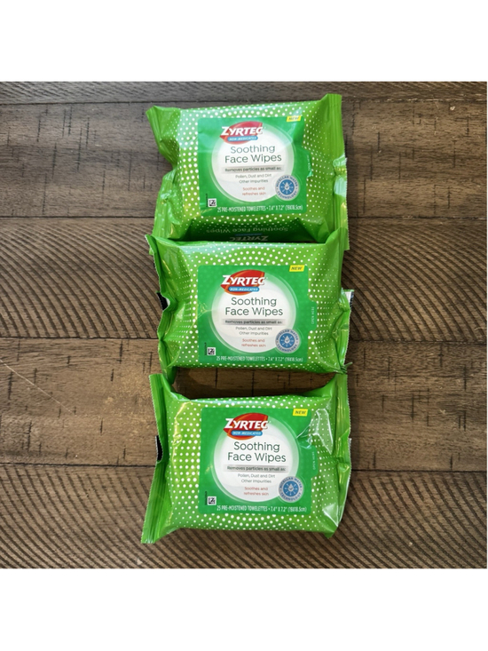 Zyrtec Other - Zyrtec Soothing Non-Medicated Face Wipes 25 Count X3 (75 Total) New SHIPS FREE